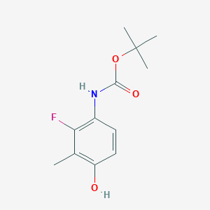 molecular formula C12H16FNO3 B2872309 4-(Boc-amino)-3-fluoro-2-methylphenol CAS No. 2135339-54-5