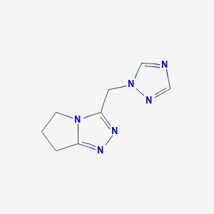 B2872330 1-({5H,6H,7H-pyrrolo[2,1-c][1,2,4]triazol-3-yl}methyl)-1H-1,2,4-triazole CAS No. 2303352-68-1