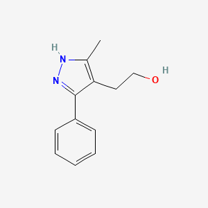 molecular formula C12H14N2O B2872367 2-(3-methyl-5-phenyl-1H-pyrazol-4-yl)ethanol CAS No. 1029039-55-1