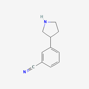 molecular formula C11H12N2 B2872375 3-(Pyrrolidin-3-YL)benzonitrile CAS No. 1167049-51-5