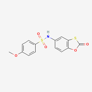 4-methoxy-N-(2-oxo-1,3-benzoxathiol-5-yl)benzenesulfonamide