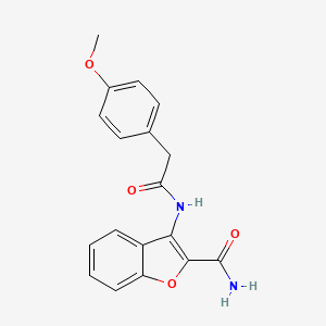 3-(2-(4-Methoxyphenyl)acetamido)benzofuran-2-carboxamide