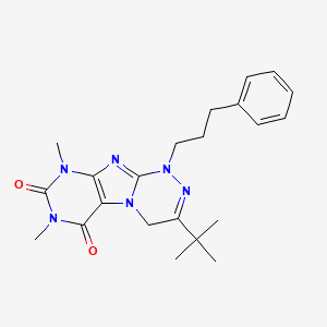3-(tert-butyl)-7,9-dimethyl-1-(3-phenylpropyl)-7,9-dihydro-[1,2,4]triazino[3,4-f]purine-6,8(1H,4H)-dione