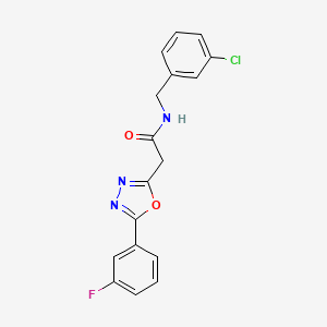 N-(3-chlorobenzyl)-2-(5-(3-fluorophenyl)-1,3,4-oxadiazol-2-yl)acetamide