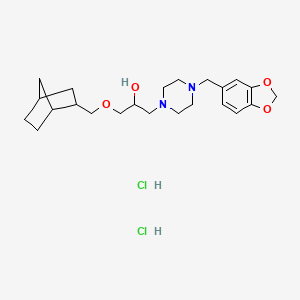 1-(4-(benzo[d][1,3]dioxol-5-ylmethyl)piperazin-1-yl)-3-((1R,4S)-bicyclo[2.2.1]heptan-2-ylmethoxy)propan-2-ol dihydrochloride