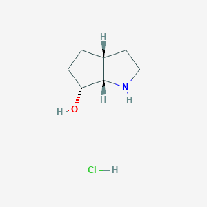 (3Ar,6R,6aS)-1,2,3,3a,4,5,6,6a-octahydrocyclopenta[b]pyrrol-6-ol;hydrochloride