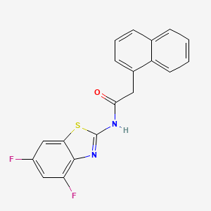 molecular formula C19H12F2N2OS B2872444 N-(4,6-difluoro-1,3-benzothiazol-2-yl)-2-(naphthalen-1-yl)acetamide CAS No. 941875-31-6