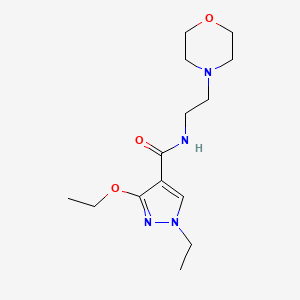 molecular formula C14H24N4O3 B2872485 3-ethoxy-1-ethyl-N-(2-morpholinoethyl)-1H-pyrazole-4-carboxamide CAS No. 1014067-66-3