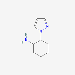 molecular formula C9H15N3 B2872515 2-(1H-pyrazol-1-yl)cyclohexan-1-amine CAS No. 1017665-07-4