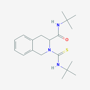 molecular formula C19H29N3OS B2872518 N-tert-butyl-2-(tert-butylcarbamothioyl)-1,2,3,4-tetrahydroisoquinoline-3-carboxamide CAS No. 318517-24-7