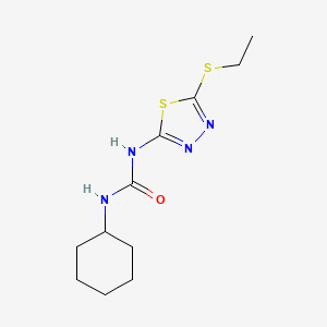 1-Cyclohexyl-3-(5-ethylsulfanyl-1,3,4-thiadiazol-2-yl)urea