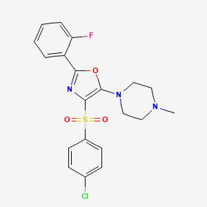 4-((4-Chlorophenyl)sulfonyl)-2-(2-fluorophenyl)-5-(4-methylpiperazin-1-yl)oxazole