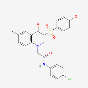 N-(4-chlorophenyl)-2-[3-(4-methoxyphenyl)sulfonyl-6-methyl-4-oxoquinolin-1-yl]acetamide