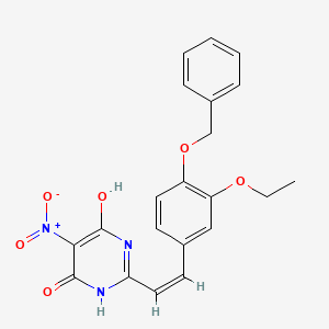 2-{(Z)-2-[4-(benzyloxy)-3-ethoxyphenyl]ethenyl}-6-hydroxy-5-nitropyrimidin-4(3H)-one