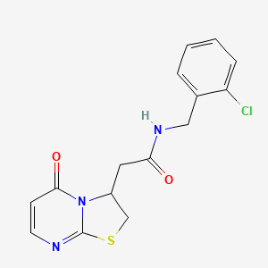 N-(2-chlorobenzyl)-2-(5-oxo-3,5-dihydro-2H-thiazolo[3,2-a]pyrimidin-3-yl)acetamide