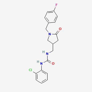 1-(2-Chlorophenyl)-3-((1-(4-fluorobenzyl)-5-oxopyrrolidin-3-yl)methyl)urea