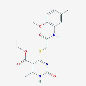 ethyl 4-[2-(2-methoxy-5-methylanilino)-2-oxoethyl]sulfanyl-6-methyl-2-oxo-1H-pyrimidine-5-carboxylate