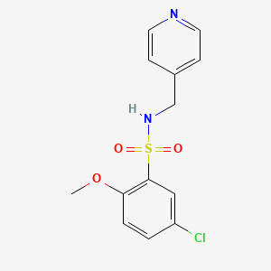 5-chloro-2-methoxy-N-(pyridin-4-ylmethyl)benzenesulfonamide