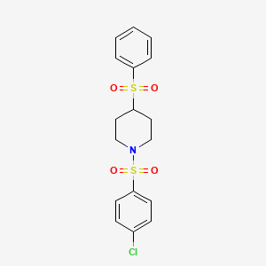 1-((4-Chlorophenyl)sulfonyl)-4-(phenylsulfonyl)piperidine