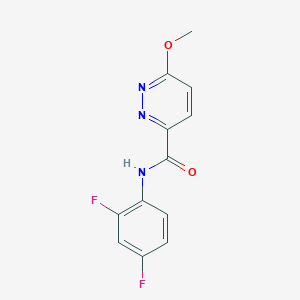 molecular formula C12H9F2N3O2 B2872544 N-(2,4-difluorophenyl)-6-methoxypyridazine-3-carboxamide CAS No. 1251611-14-9