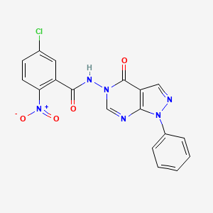 5-chloro-2-nitro-N-(4-oxo-1-phenyl-1H-pyrazolo[3,4-d]pyrimidin-5(4H)-yl)benzamide