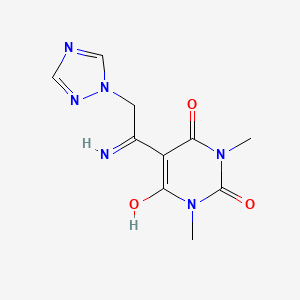 5-[1-amino-2-(1H-1,2,4-triazol-1-yl)ethylidene]-1,3-dimethyl-2,4,6(1H,3H,5H)-pyrimidinetrione