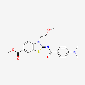 (Z)-methyl 2-((4-(dimethylamino)benzoyl)imino)-3-(2-methoxyethyl)-2,3-dihydrobenzo[d]thiazole-6-carboxylate