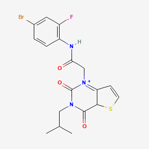 molecular formula C18H17BrFN3O3S B2872557 N-(4-bromo-2-fluorophenyl)-2-[3-(2-methylpropyl)-2,4-dioxo-1H,2H,3H,4H-thieno[3,2-d]pyrimidin-1-yl]acetamide CAS No. 1260997-16-7