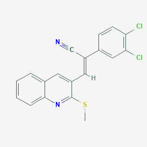 (Z)-2-(3,4-dichlorophenyl)-3-[2-(methylsulfanyl)-3-quinolinyl]-2-propenenitrile