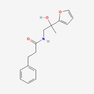 molecular formula C16H19NO3 B2872563 N-[2-(furan-2-yl)-2-hydroxypropyl]-3-phenylpropanamide CAS No. 1396790-56-9