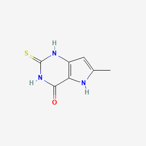 6-methyl-2-thioxo-1,2,3,5-tetrahydro-4H-pyrrolo[3,2-d]pyrimidin-4-one