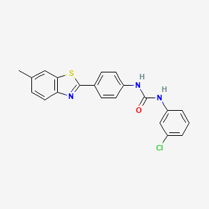 N-(3-chlorophenyl)-N'-[4-(6-methyl-1,3-benzothiazol-2-yl)phenyl]urea