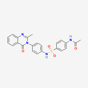 molecular formula C23H20N4O4S B2872584 N-(4-(N-(4-(2-methyl-4-oxoquinazolin-3(4H)-yl)phenyl)sulfamoyl)phenyl)acetamide CAS No. 898421-20-0