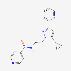 N-(2-(5-cyclopropyl-3-(pyridin-2-yl)-1H-pyrazol-1-yl)ethyl)isonicotinamide