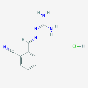 N-{[(2-cyanophenyl)methylidene]amino}guanidine hydrochloride