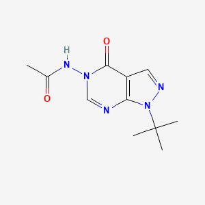 molecular formula C11H15N5O2 B2872601 N-(1-(tert-butyl)-4-oxo-1H-pyrazolo[3,4-d]pyrimidin-5(4H)-yl)acetamide CAS No. 919840-51-0
