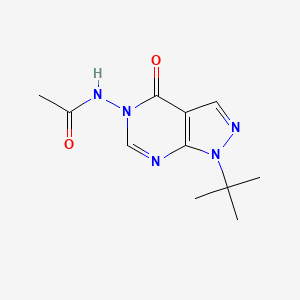 N-(1-(tert-butyl)-4-oxo-1H-pyrazolo[3,4-d]pyrimidin-5(4H)-yl)acetamide