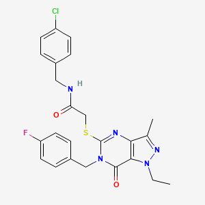 N-(4-chlorobenzyl)-2-((1-ethyl-6-(4-fluorobenzyl)-3-methyl-7-oxo-6,7-dihydro-1H-pyrazolo[4,3-d]pyrimidin-5-yl)thio)acetamide