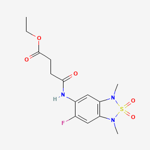 Ethyl 4-((6-fluoro-1,3-dimethyl-2,2-dioxido-1,3-dihydrobenzo[c][1,2,5]thiadiazol-5-yl)amino)-4-oxobutanoate