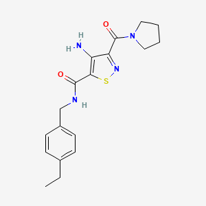 4-amino-N-(4-ethylbenzyl)-3-(pyrrolidine-1-carbonyl)isothiazole-5-carboxamide