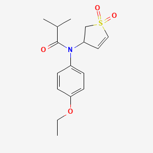 molecular formula C16H21NO4S B2872610 N-(1,1-dioxido-2,3-dihydrothiophen-3-yl)-N-(4-ethoxyphenyl)isobutyramide CAS No. 863020-83-1