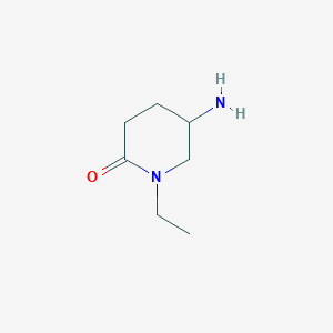 molecular formula C7H14N2O B2872612 5-Amino-1-ethylpiperidin-2-one CAS No. 1334146-74-5