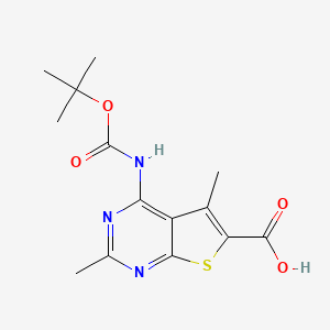 2,5-Dimethyl-4-[(2-methylpropan-2-yl)oxycarbonylamino]thieno[2,3-d]pyrimidine-6-carboxylic acid