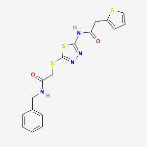 N-benzyl-2-((5-(2-(thiophen-2-yl)acetamido)-1,3,4-thiadiazol-2-yl)thio)acetamide
