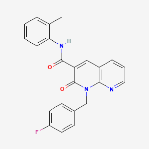 1-(4-fluorobenzyl)-2-oxo-N-(o-tolyl)-1,2-dihydro-1,8-naphthyridine-3-carboxamide