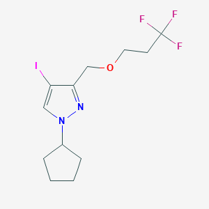 1-cyclopentyl-4-iodo-3-[(3,3,3-trifluoropropoxy)methyl]-1H-pyrazole