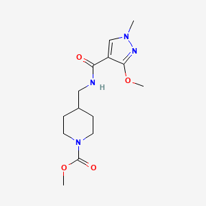 B2872669 methyl 4-((3-methoxy-1-methyl-1H-pyrazole-4-carboxamido)methyl)piperidine-1-carboxylate CAS No. 1234948-03-8