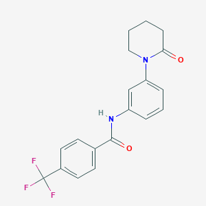 molecular formula C19H17F3N2O2 B2872676 N-(3-(2-oxopiperidin-1-yl)phenyl)-4-(trifluoromethyl)benzamide CAS No. 941979-22-2