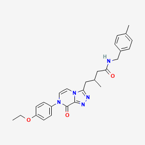 4-[7-(4-ethoxyphenyl)-8-oxo-7,8-dihydro[1,2,4]triazolo[4,3-a]pyrazin-3-yl]-3-methyl-N-(4-methylbenzyl)butanamide
