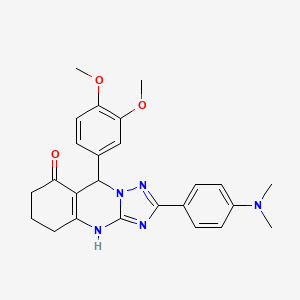 9-(3,4-dimethoxyphenyl)-2-(4-(dimethylamino)phenyl)-5,6,7,9-tetrahydro-[1,2,4]triazolo[5,1-b]quinazolin-8(4H)-one